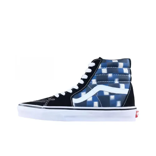 VANS SK8 Амортизация Износостойкие Высокие Кроссовки для Скейтбординга Унисекс Черный Белый Синий