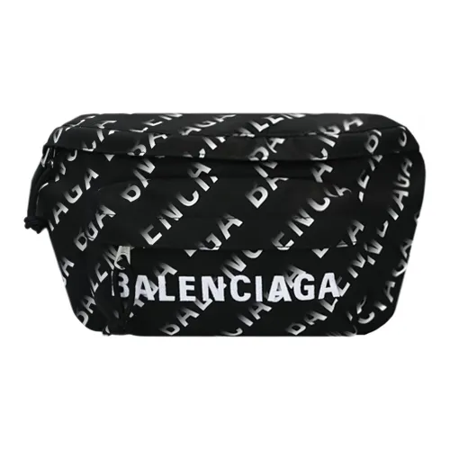 Balenciaga WHEEL Nylon Бананка Стандартная Унисекс Черный Белый