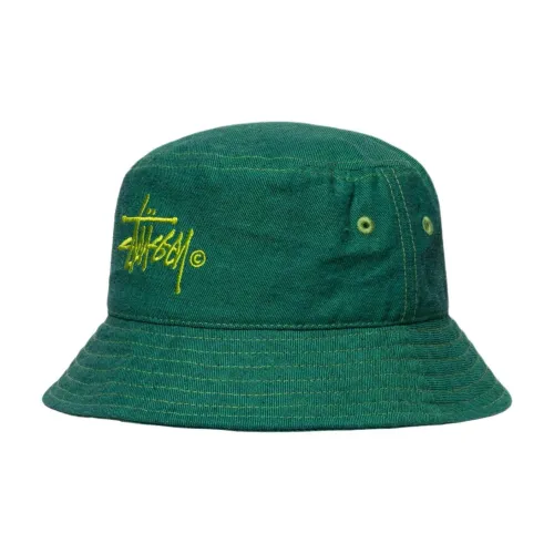 Stussy Хлопок Полиэстер Панамы Унисекс Зеленый