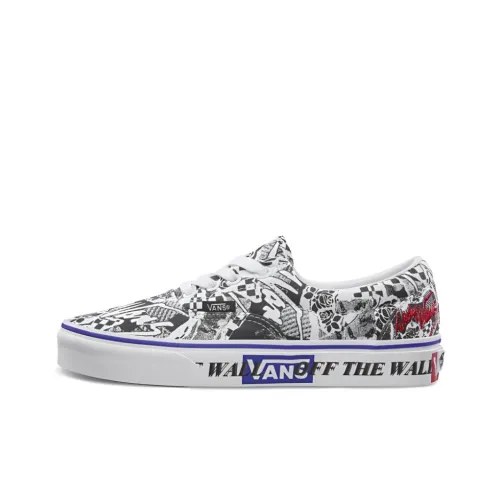Vans Era Slip-Resistant Shock Absorbers Low Top Скейтборд Кроссовки Unisex Черный Белый