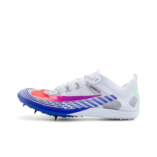 Nike Air Zoom Victory Shock Absorbers Slip-Resistant Abrasion-Resistant Low-Top Running Shoes Unisex White Blue