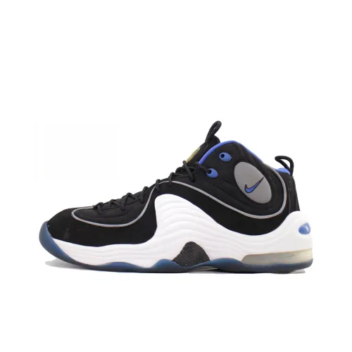 Nike Penny MID Топ Винтажные Баскетбольные Кроссовки Мужские Черный Белый
