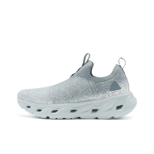 XTEP Slip-resistant Abrasion-resistant Low Top Casual Women's Gray White XTEP Противоскользящий Устойчивый к истиранию Низкий Топ Повседневный Женский Серый Белый