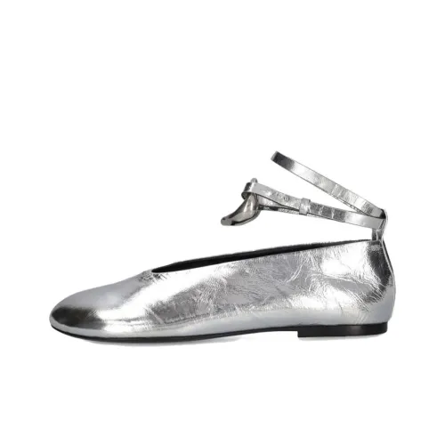 JIL SANDER Женские повседневные туфли Серебряные Женские