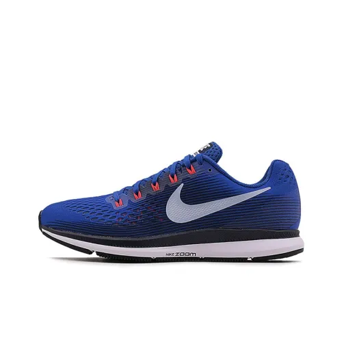 Nike Pegasus 34 Амортизаторы Slip-resistant Abrasion-resistant Низкий топ Кроссовки для тенниса Мужские Синий Черный