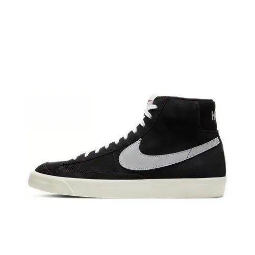 Nike Blazer '77 MID Топ Кроссовки для скейтбординга Унисекс Черный Серый