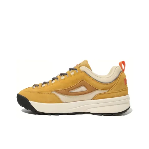 FILA Disruptor Slick массивные кроссовки низкие, топ, бежевый, желтый, унисекс
