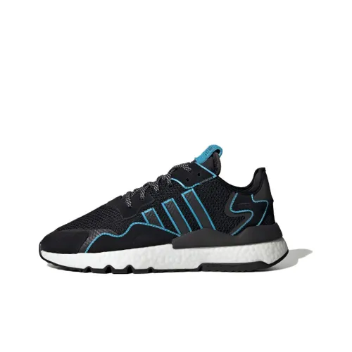 Adidas Originals Nite Jogger Slip Resistant Abrasion Resistant Легкий Низкий Топ Casual Унисекс Черный Синий