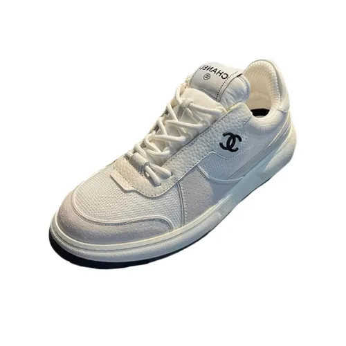 CHANEL Низкие кроссовки для скейтбординга Женские Белые Серые