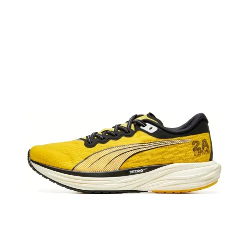 PUMA Deviate NITRO 2 Balansa Амортизация Износостойкий Низкий Топ Беговые кроссовки Унисекс Желтый