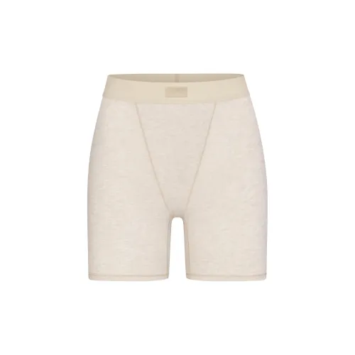 SKIMS Boyfriend Боксер Трусы Женские Вереск OATMEA Вереск Цветочный Дизайн Пшеница