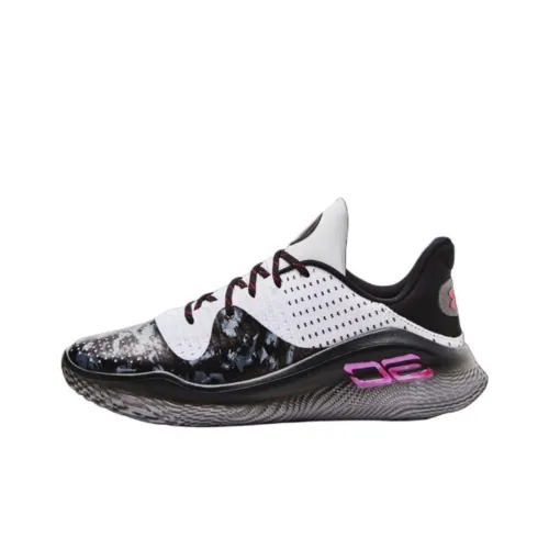 Under Armour Curry 4 Баскетбольные кроссовки Низкий Топ Черный Белый Красный Мужской