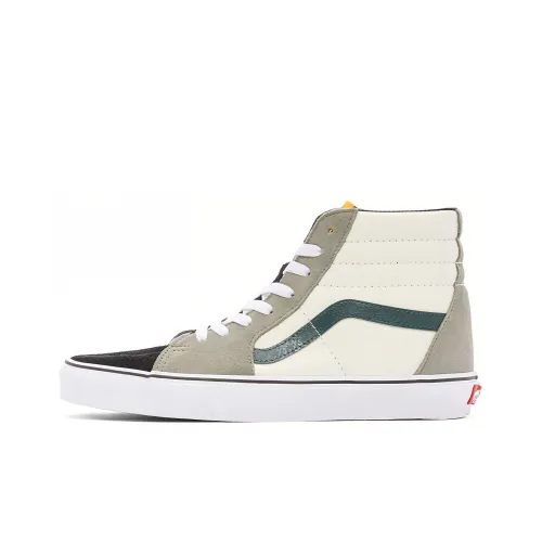 VANS SK8 High Топ Скейтборд Кроссовки Унисекс Зеленый Серый Пэчворк