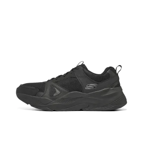 Skechers Sport Низкий Топ Беговые Кроссовки Мужские Чисто Черные