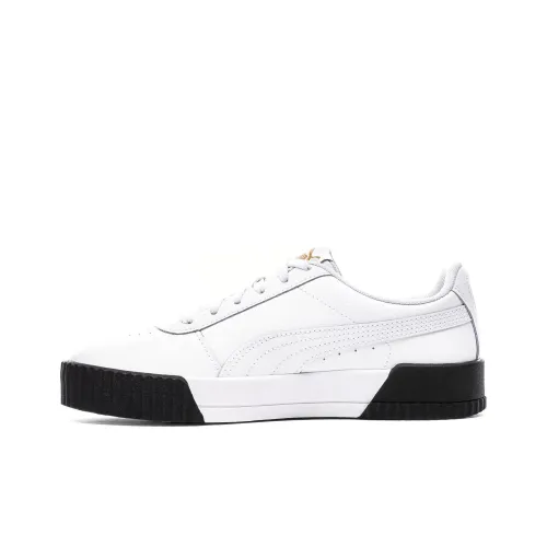 PUMA Carina Кожа Низкие Кроссовки для скейтбординга Женские Белые