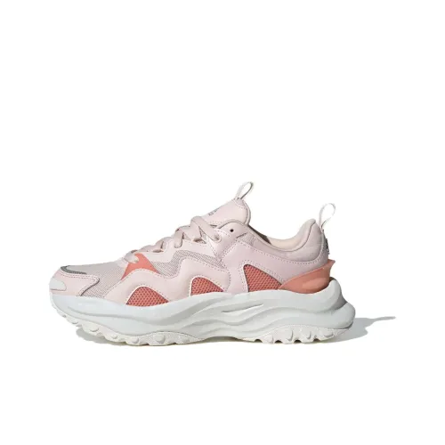 Adidas Maxxwavy Амортизация Износостойкий Низкий Топ Толстая Подошва Кроссовки Женские Белые Розовые