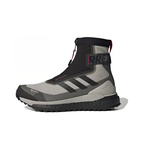 adidas Terrex FREE HIKER Устойчивый к истиранию Дышащая Высокий Топ Обувь для активного отдыха Женская Серый Черный