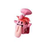 Розовый жирный гриб призрак кукла