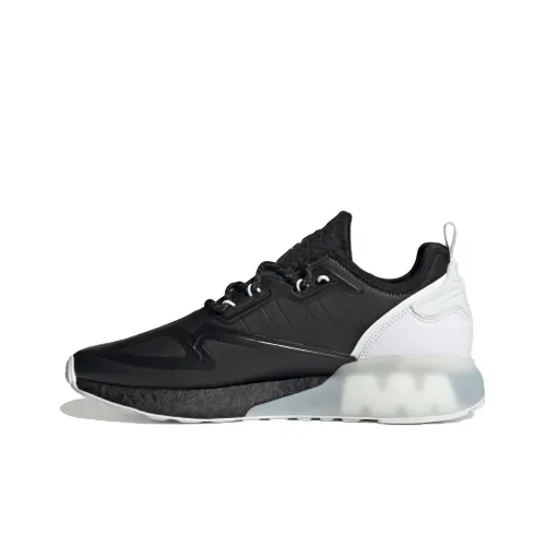 Adidas Originals ZX 2K Boost Дышащий Низкий Топ Повседневная Обувь Унисекс Черный Белый Серый