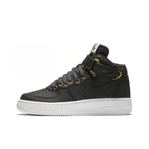 Nike Air Force 1 MID Топ Скейтборд Кроссовки Женские Черные
