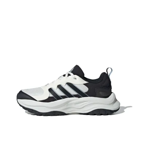 Adidas Maxxwavy Амортизация Износостойкий Низкий Топ Толстая Подошва Кроссовки Унисекс Черный Белый