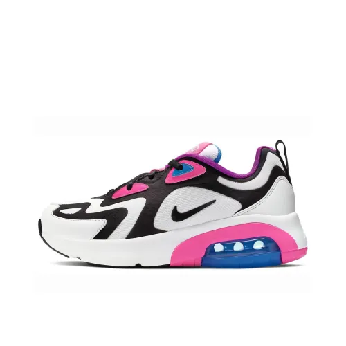 Nike Air Max 200 Low Топ Повседневные Беговые Кроссовки Женские Черные Розовые