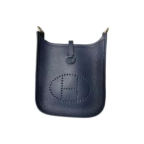 HERMES Evelyne Коровья кожа Сумка через плечо Мини Женская 7P BLEU DE Prusse Прусский синий