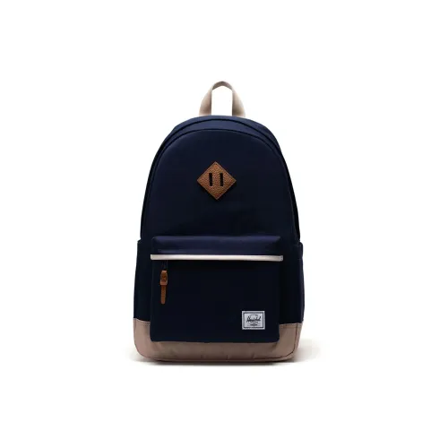 Herschel Переработанный материал Рюкзак Стандартный Унисекс Темно-синий Светло-коричневый