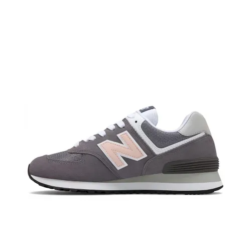 New Balance NB 574 Low Топ Беговые кроссовки Женские Серый Розовый B Ширина