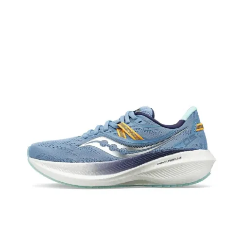 Saucony Triumph 20 Амортизация Поддержка Низкий Топ Бег на длинные дистанции Обувь Женская Синяя