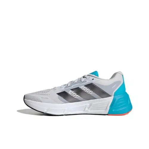 Adidas Questar Аbrasion Resistant Дышащие Низкие Беговые Кроссовки Мужские Серый Синий