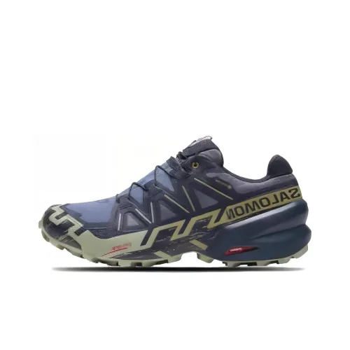 SALOMON Speedcross 6 Противоскользящий устойчивый к истиранию низкий топ походная обувь унисекс синий серый