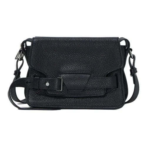 PROENZA SCHOULER Телячья кожа Седло Сумка Сумка через плечо Маленькая Женская Черная