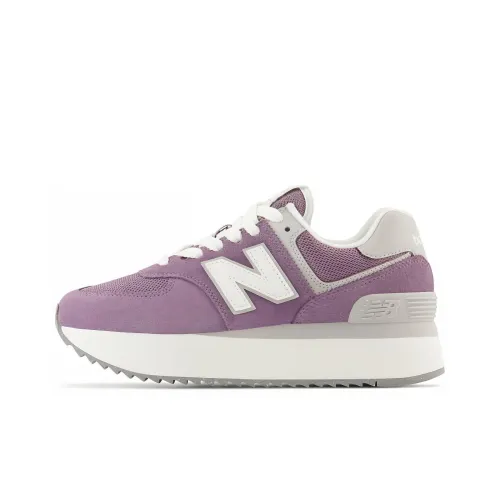New Balance NB 574 Low Топ Беговые кроссовки Женские Фиолетовый Японская версия