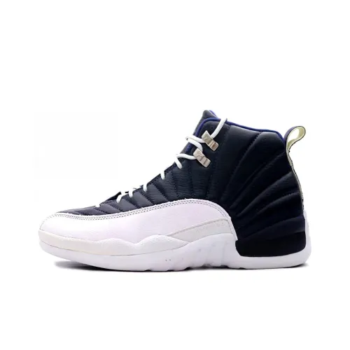 Jordan Air Jordan 12 OG Obsidian Амортизация High Top Винтажные баскетбольные кроссовки Мужские Синий Белый 1997 Edition