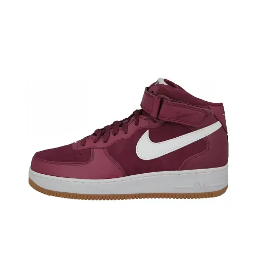 Nike Air Force 1 07 Амортизация Износостойкий MID Топ Скейтборд Кроссовки Унисекс Красный