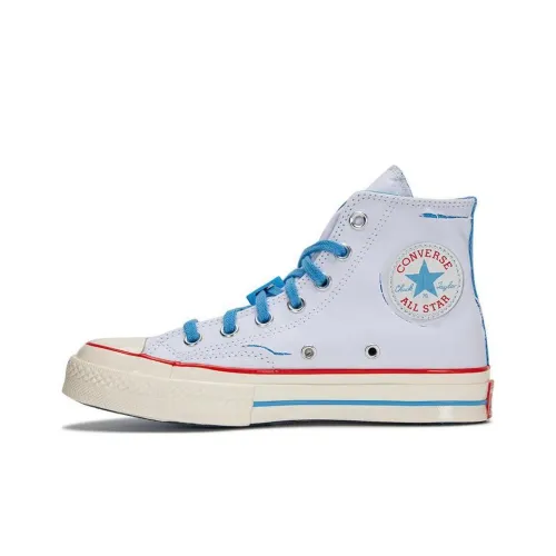 Converse Chuck Taylor All Star 1970s Износостойкие и Легкие Высокие Кеды Унисекс Белые и Синие