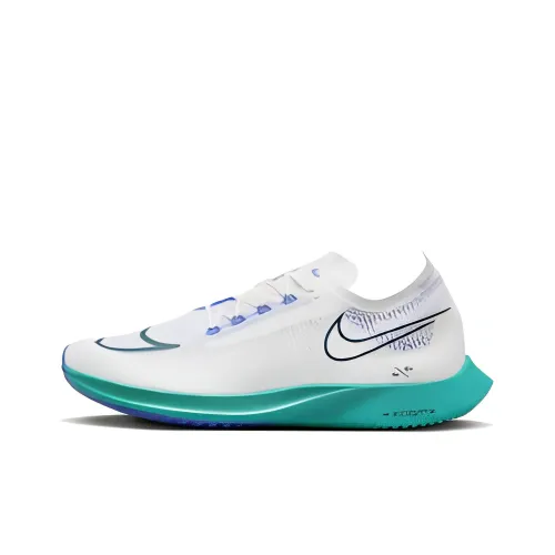 Nike ZoomX Streakfly Low Топ Карбоновая плита Беговые кроссовки Унисекс Белый Синий