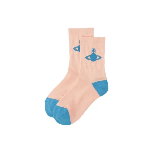 Vivienne Westwood Розовые Женские Носки MID до икры