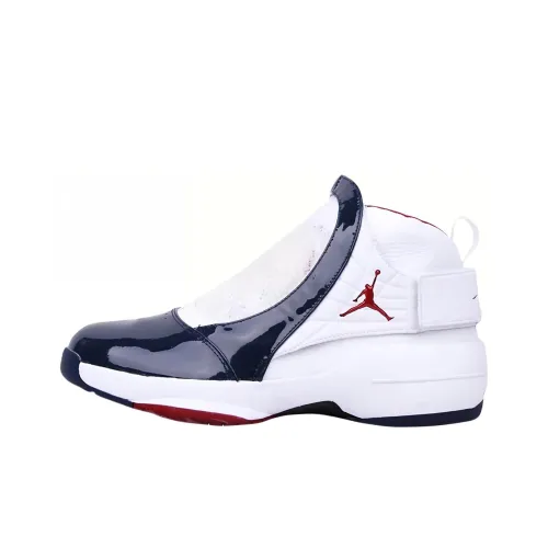 Jordan Air Джордан 19 OG East Coast MID Топ Винтажные баскетбольные кроссовки Мужской Белый Синий Красный