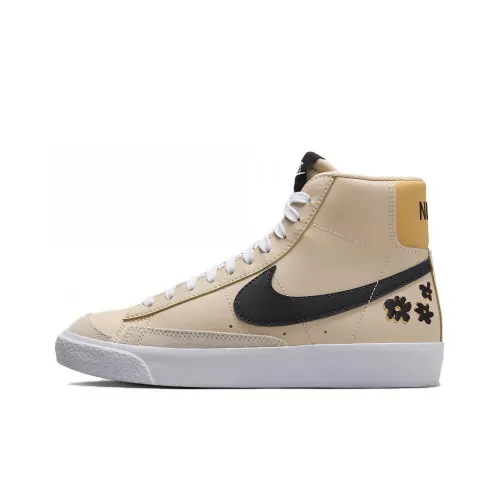 Nike Blazer '77 Амортизация MID Топ Скейтборд Кроссовки GS Светло-оранжевый Черный