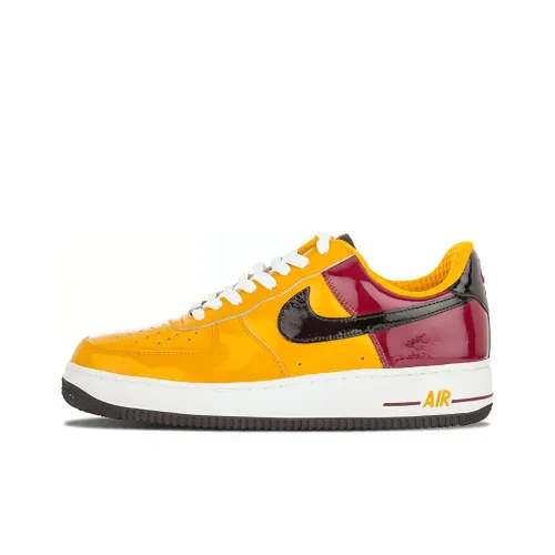 Nike Air Force 1 Low Топ Скейтборд Кроссовки Мужские Желто-Красные