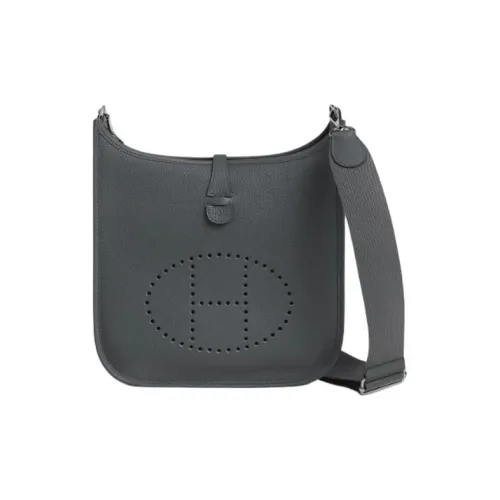 HERMES Evelyne Clemence Bullock Кожа Сумка через плечо Сумка на плечо Женская H0 Misty Серый