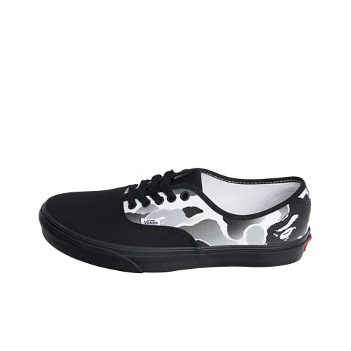 A BATHING APE x Vans Аутентичные низкие кроссовки для скейтбординга унисекс черно-белые камуфляжные