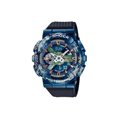 CASIO г Shock Collection Космос Imagination Коллаборация Коробка Кварцевый механизм Смола Ремень Часы Мужские Циферблат Синий
