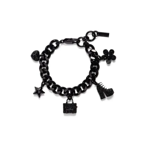 MARC JACOBS Латунь Смола Кубический цирконий Rhinestone Bracelets Мужской Черный