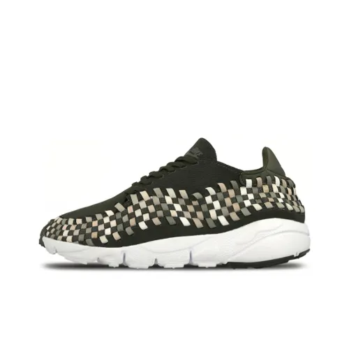 Nike Вязаные ткани Air Footscape NM Амортизаторы Slip-он Устойчивый Низ Топ Casual Мужской Черный