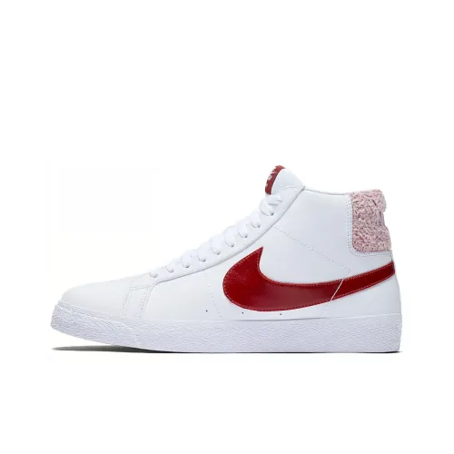 Nike Blazer Красный Нескользящий Легкий MID Скейтборд Кроссовки Унисекс Красный Белый