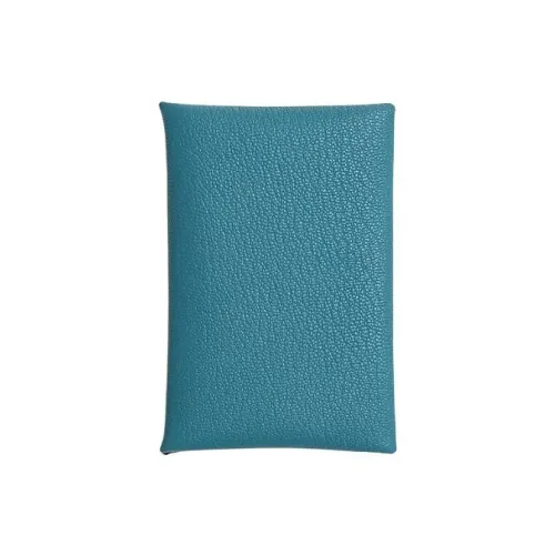 HERMES Calvi Mysore Шевро Кошелек Мелочь Кошелек Держатель для карт Женские Новый Джинсовый синий и Черный