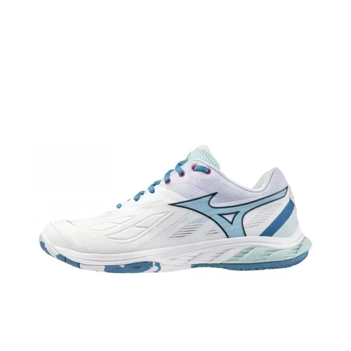 Mizuno Wave Fang 2 Амортизация Износостойкая Низкая Обувь для Бадминтона Унисекс Белый Синий
